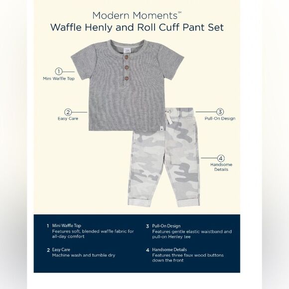 Modern Moments NEW Baby Boy T-Shirt & Pant, 2-Piece Outfit Set 24m 24 months - Picture 8 of 8